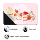 PVC Plastic Waterproof Card Stickers, Self-adhesion Card Skin for Bank Card Decor, Rectangle, Rabbit, 186.3x137.3mm