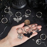 Alloy Shoe Charms, with Zinc Alloy Spring Gate Rings, for Boot Decoration, Mixed Shapes, Mixed Color, 44~57mm, 16pcs/set