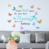 PVC Wall Stickers, for Wall Decoration, Butterfly Pattern, 230x590mm