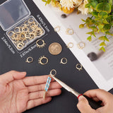 50Pcs 4 Style Rack Plating Brass & 304 Stainless Steel Leverback Earring Findings, with Horizontal Loops, Lead Free & Cadmium Free, Real 24K Gold Plated, 14.5~18.5x11~18x1.5~2mm, Hole: 1.2~1.5mm, Pin: 1mm