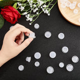 50Pcs 5 Style Plastic Wine Bottle Stopper, Pull Ring Bottle Plugs, Column, for DIY Personalized Bottle Stopper Accessories, White, 10.5~15x17~23.5mm, 10pcs/style