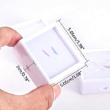 Acrylic Jewelry Box, with Sponge, Square, White, 5.05x5.05x2cm