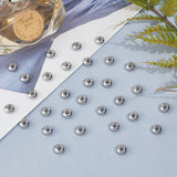 304 Stainless Steel Beads, with Rubber Inside, Slider Beads, Stopper Beads, Rondelle, Stainless Steel Color, 8x4mm, Hole: 3.5mm, Rubber Hole: 2mm, 50pcs/box