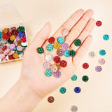 Resin Cabochons, Bottom Silver Plated, Half Round/Dome, Mixed Color, 12x3mm, 10pcs/color, 130pcs/box