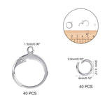 304 Stainless Steel Leverback Earring Findings, with Loop and Jump Rings, Stainless Steel Color, 160pcs/box