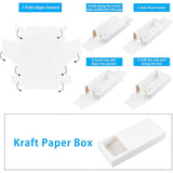 Foldable Paper Drawer Boxes, Sliding Gift Boxes, for Christmas wrappping Gift, Party, Wedding, Rectangle, White, 17.2x10.3x4.5cm