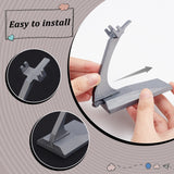 4 Sets Plastic Model Aircraft Display Stands, Tabletop Display Easels for Model Airplane Holder, Gray, 9x5x8cm