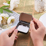 Mini Portable Box, Small Storage Box, Jewelry Box, Rectangle, Black, 6.2x5.1x1.6cm, Inner Size: 5.5x4.3cm, 12pcs/box