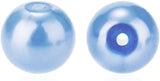 Pearlized Glass Pearl Round Beads, Dyed, Light Sky Blue, 6mm, Hole: 1.2~1.5mm, about 400pcs/box