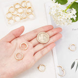 Brass Huggie Hoop Earring Findings, Real 18K Gold Plated, 16.5x14.5x3.5mm, Hole: 1.5mm, Pin: 1mm, 20pcs