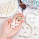 Food Grade Eco-Friendly Silicone Beads, Chewing Beads For Teethers, DIY Nursing Necklaces Making, Round, Snow, 12mm, Hole: 2mm