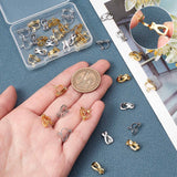 40Pcs 2 Colors 304 Stainless Steel Clip-on Earring Findings, with Horizontal Loops, Golden & Stainless Steel Color, 12x6x9mm, Hole: 1.2mm, 20Pcs/color