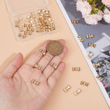 40Pcs Rack Plating Brass Connector Charms, Long-Lasting Plated, Cadmium Free & Lead Free, Bowknot Links, Real 14K Gold Plated, 7.5x11.5x3mm, Hole: 1mm