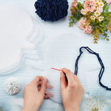 Plastic Mesh Canvas Bag Sheets, for DIY Crafting Knitting Handbag Accessories, Shell Pattern, 26.5x24x0.1cm