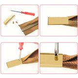 6 Sets Alloy Bag Corner Protectors, with Iron Screws, For Bag Decoration, Light Gold, 10x33.5x6mm, Hole: 2mm, Screw: 5x3mm
