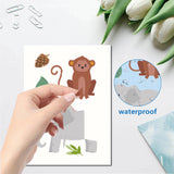 PVC Window Sticker, for Window or Stairway Home Decoration, Rectangle, Animal Pattern, 300x195mm