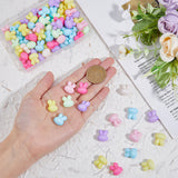 150Pcs Opaque Solid Color Bunny Acrylic Beads, Rabbit Head, Mixed Color, 16x13x10mm, Hole: 2mm