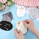 6Pcs 6 Colors Microfiber Jewelry Storage Bags, with Snap Fastener, for Earrings, Bracelets, Rings Storage, Arch Shape, Mixed Color, 7.95x7.8x0.15~0.3cm, 1pc/color