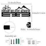 Acrylic Medal Holder, Medals Display Hanger Rack, with Hanger Hooks, Medal Holder Frame, Rectangle with Word DREAM BELIVE ACHIEVE, Black, 116x290x10mm