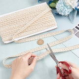 Polyester Braided Lace Trim, Sewing Centipede Lace Ribbon, for Clothes Accessories and Curtains Accessories, Cornsilk, 5/8 inch(15mm), about 13.12 Yards(12m)/Roll