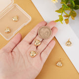 8Pcs Rack Plating Brass Charms, with Junp Ring, Cadmium Free & Nickel Free & Lead Free, Ladybird, Real 18K Gold Plated, 14x12.5x4.5mm, Jump Ring: 5x0.6mm, Inner Diameter: 3.8mm