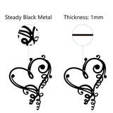 Iron Wall Signs, Metal Art Wall Decoration, for Living Room, Home, Office, Garden, Kitchen, Hotel, Balcony, Heart Pattern, 300x234x1mm, Hole: 5mm