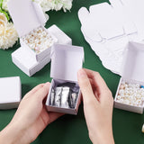 Cardboard Gift Packaging Boxes, Folding Boxes for Hand-made Soap, Square, White, Finnished Product: 5.5x5.5x2.5cm