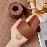 2M Flat Single Face Lychee Pattern Imitation Leather Band, Sienna, 50x1.8mm, about 2.19 Yards(2m)/Roll