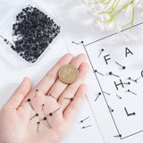 Craft Plastic Doll Eyes, Stuffed Toy Eyes, Flat Round, Black, 14~17x4~6mm, 300pcs/set