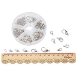 Zinc Alloy Plated Mixed Sizes Lobster Clasps and Iron Jump Rings Jewelry Findings In One Box for Craft