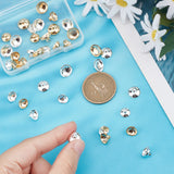 40Pcs 4 Style Brass Bead Cap Pendant Bails, for Globe Glass Bubble Cover Pendants, Golden & Silver, 8x5.5mm, Hole: 1.6mm, 10x6mm, Hole: 1.8mm, 10Pcs/style