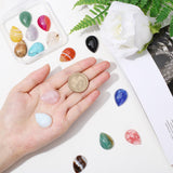 Gemstone Cabochons, Teardrop, 25x18x6~7mm, 15 materials, 1pc/material, 15pcs/box