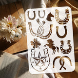 Plastic Drawing Painting Stencils Templates, for Painting on Scrapbook Fabric Tiles Floor Furniture Wood, Rectangle, Others, 29.7x21cm