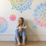 PVC Wall Stickers, Wall Decoration, Flower Pattern, 900x390mm