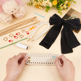 DIY Women's Bowknot Crossbody Bag Making Kits, including Thick Polyester Yarns, Imitation Leather Bag Bottoms, Plastic Bag Handles, Magnetic Clasp, Needle, PapayaWhip, 1.95~117.5x0.16~19.5x0.11~7.6cm