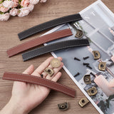 4 Sets 2 Colors PU Leather Drawer Handles, Door Pull Handles, Cabinet Pull Strap, with Alloy Buckles & Screws, Mixed Color, 180x21.5x4mm, 2 sets/color