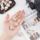 Plastic Beads, Skull Shape, WhiteSmoke, 22x18x21mm, Hole: 2mm, 24pcs/box