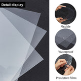 PET Plastic Sheets, Double Coated, Rectangle, Clear, 301x300x0.4mm