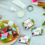 90Pcs 9 Styles Flower Pattern Soap Paper Tag, Paper Soap Wrappers, Rectangle, for Soap Packaging, Mixed Color, 210x50mm, 10pcs/style