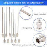 20Pcs 10 Style Iron Dispensing Needles, with Brass Joint, Platinum, 8.65~8.7x0.6x0.55cm, pin: 0.5~1.8mm, 2pcs/style