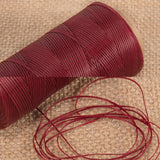 Waxed Polyester Cord, Dark Red, 0.8mm, about 260m/roll