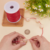 1 Roll Waxed Cotton Thread Cords, Macrame Artisan String for Jewelry Making, Red, 1.5mm, about 100 yards/roll