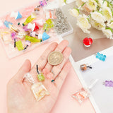 DIY Candy Color Drop Earring Making Kit, Including Drink Bottle & Animal & Food Resin & Glass Pendants, Brass Earring Hooks & Jump Rings, Mixed Color, Pendant: 32pcs/box