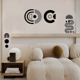 PVC Wall Stickers, Wall Decoration, Geometries Pattern, Others, 900x390mm, 2pcs/set