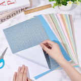 19 sheets 19 colors PVC Self-Adhesive Wall Stickers, Waterproof Wall Decals for Dollhouse, Wall Decoration, Rectangle, Mixed Color, 300~305x202~205x0.4mm, 1pc/color