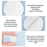 Acrylic Self Adhesive Mirror Wall Stickers, For Mirror Wall Decorations, Flat Round, Silver, 20x1mm, 200pcs/box