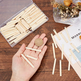 120Pcs 3 Styles Wood Big Pendants, Undyed, Rectangle, Wheat, 40~60x5~6x2mm, Hole: 2mm, 40pcs/style