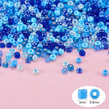 8/0 Round Glass Seed Beads, Mixed Style, Mixed Color, 3mm, Hole: 0.8mm, about 4200pcs/box