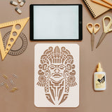 Plastic Drawing Painting Stencils Templates, for Painting on Scrapbook Fabric Tiles Floor Furniture Wood, Rectangle, Mask, 29.7x21cm