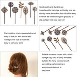 Brass Hair Bobby Pin Findings, Antique Bronze, 10.8x7.4x1.8cm, 23pcs/set